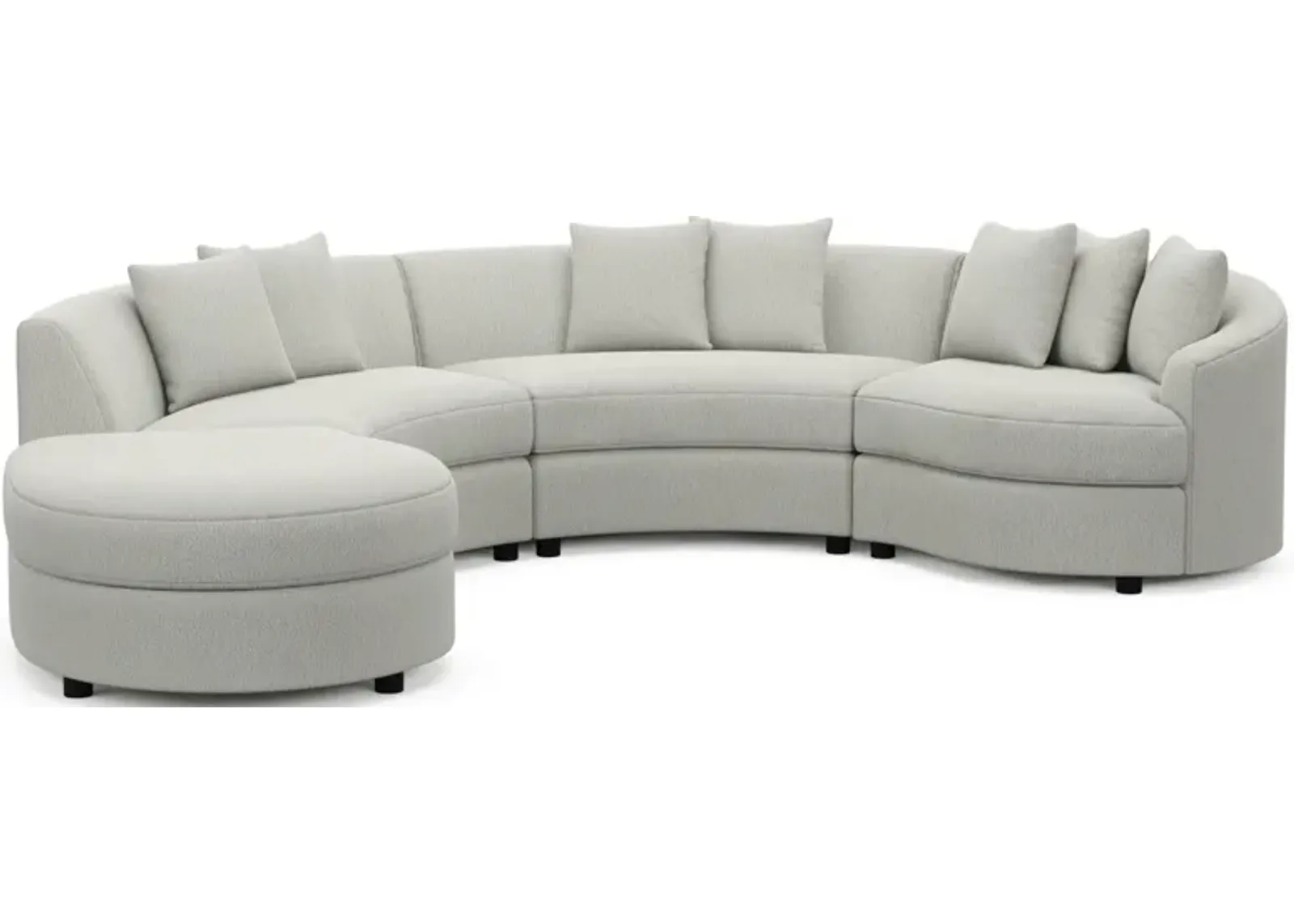 Allegra Foam Comfort 4-Piece Sectional with Left-Facing Chaise - Oslo Snow