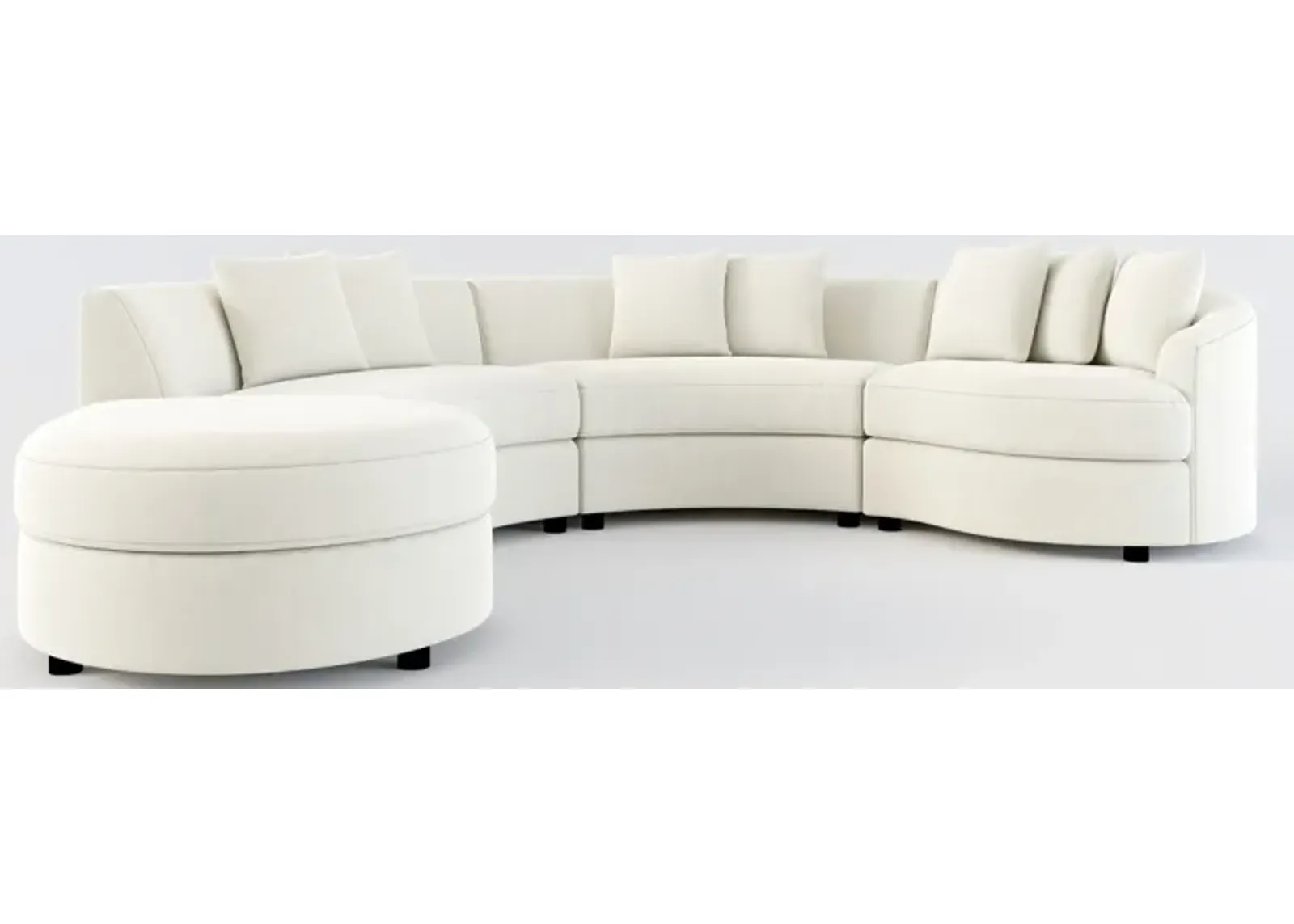 Allegra Foam Comfort 4-Piece Sectional with Left-Facing Chaise - Anders Ivory