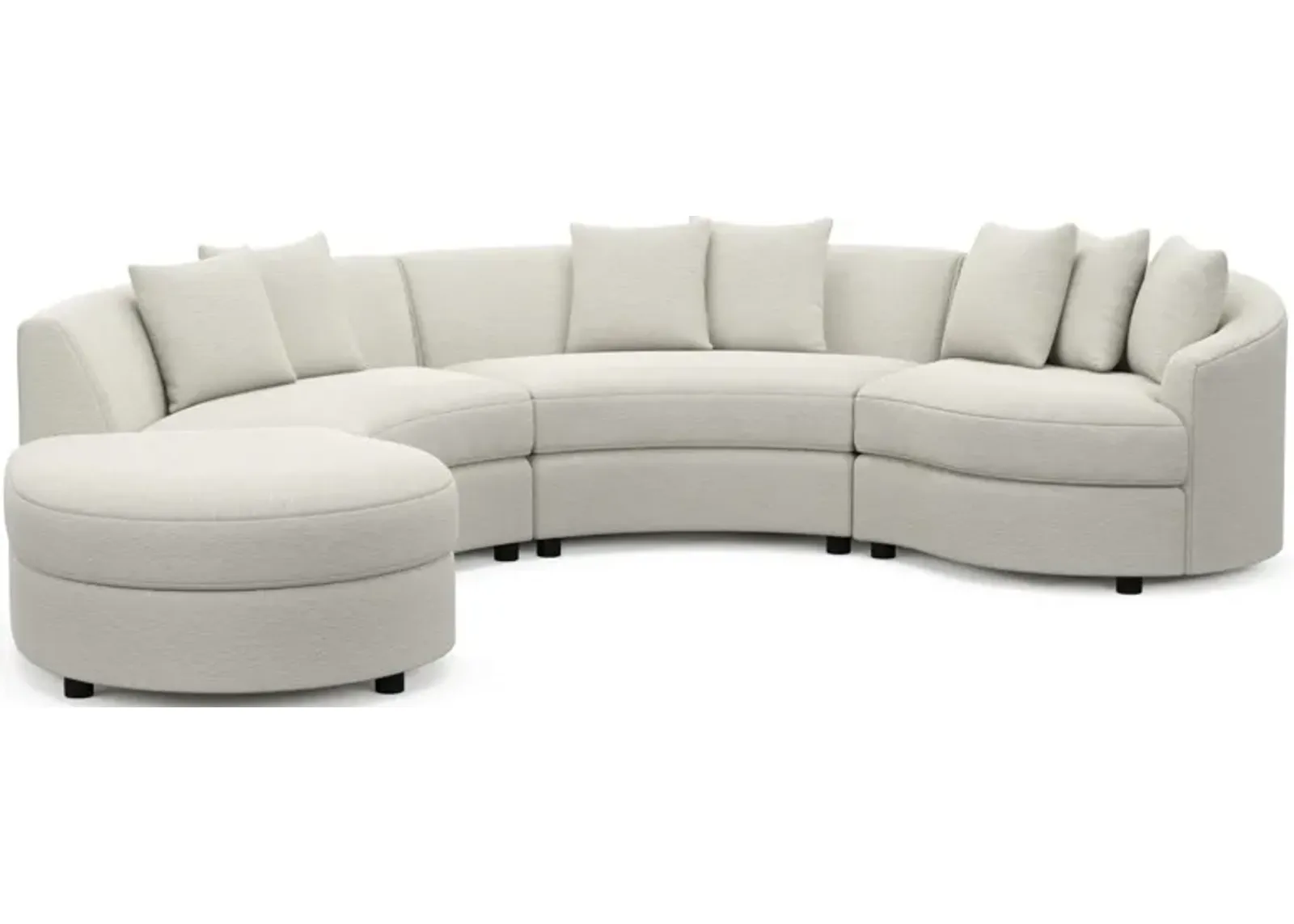 Allegra Foam Comfort 4-Piece Sectional with Left-Facing Chaise - Living Large White