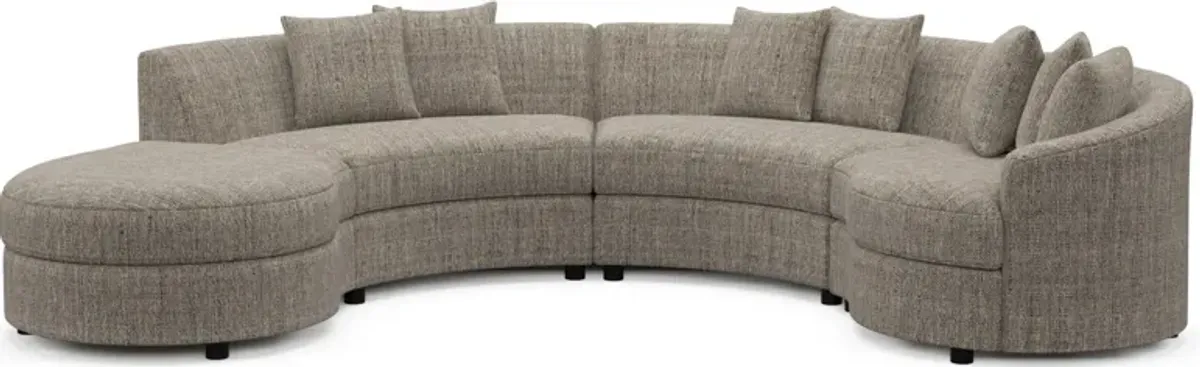 Allegra Foam Comfort 4-Piece Sectional with Left-Facing Chaise - Mason Flint