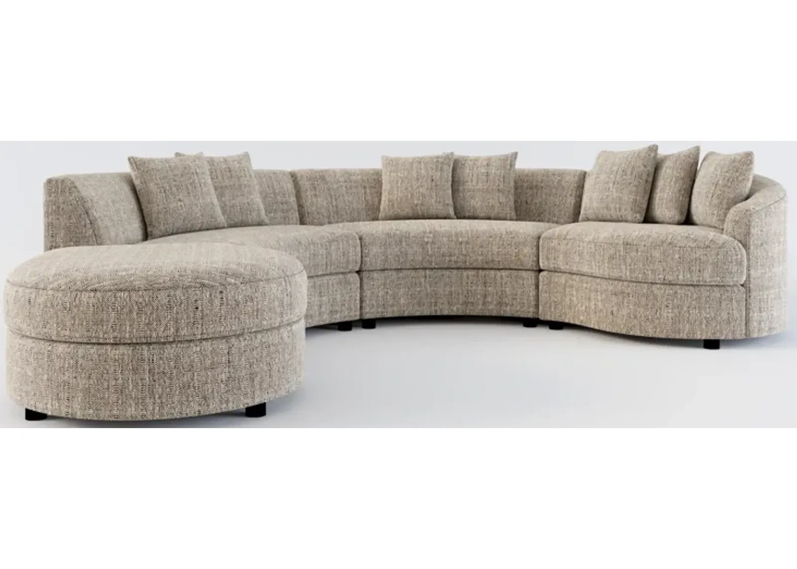 Allegra Foam Comfort 4-Piece Sectional with Left-Facing Chaise - Mason Flint