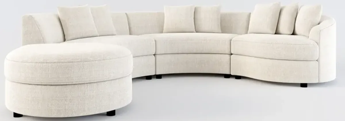 Allegra Foam Comfort 4-Piece Sectional with Left-Facing Chaise - Mason Porcelain