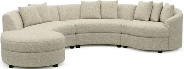 Allegra Foam Comfort 4-Piece Sectional with Left-Facing Chaise - Bloke Cotton