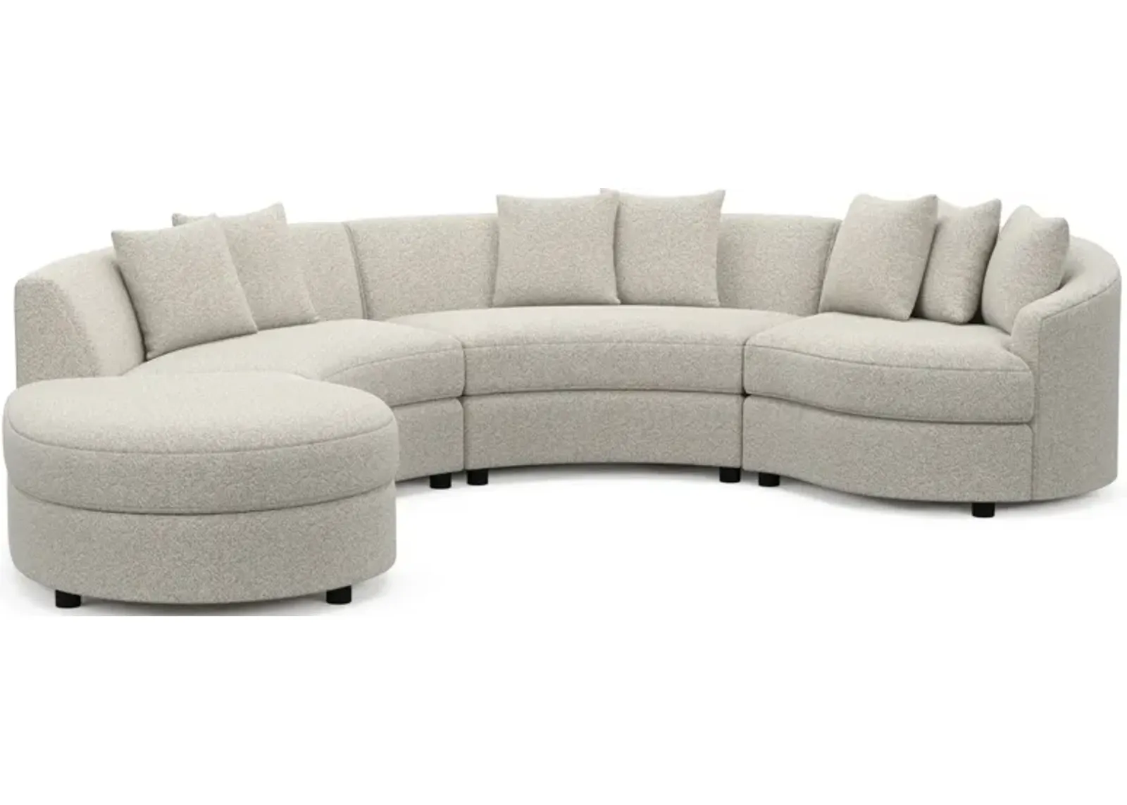 Allegra Foam Comfort 4-Piece Sectional with Left-Facing Chaise - Muse Stone