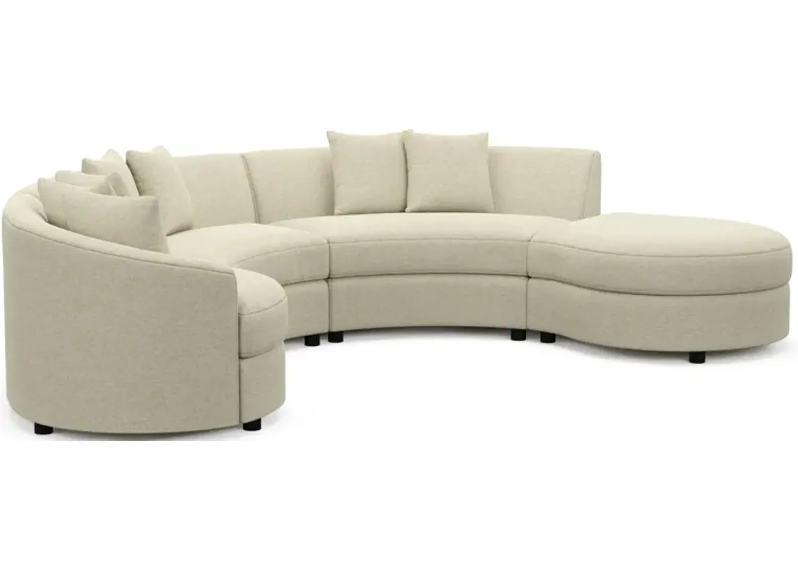 Allegra Foam Comfort 4-Piece Sectional with Right-Facing Chaise - Bridger Shell