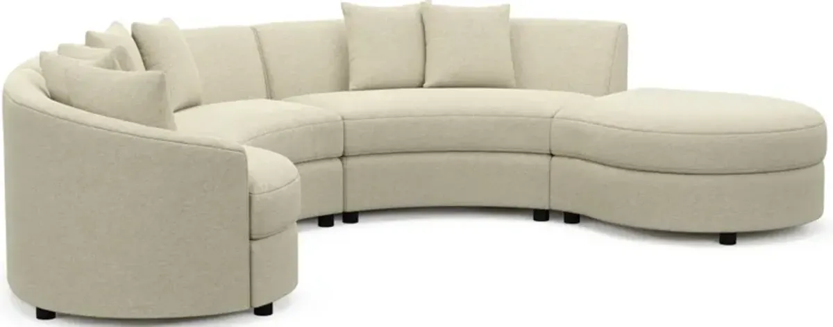 Allegra Foam Comfort 4-Piece Sectional with Right-Facing Chaise - Bridger Shell