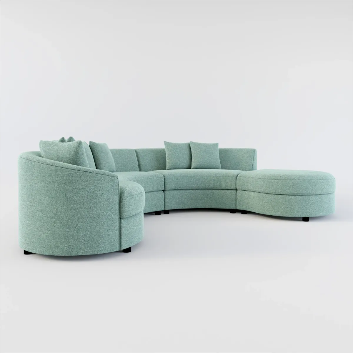 Allegra Foam Comfort 4-Piece Sectional with Right-Facing Chaise - Bridger Jade