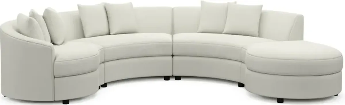 Allegra Foam Comfort 4-Piece Sectional with Right-Facing Chaise - Liv Arctic