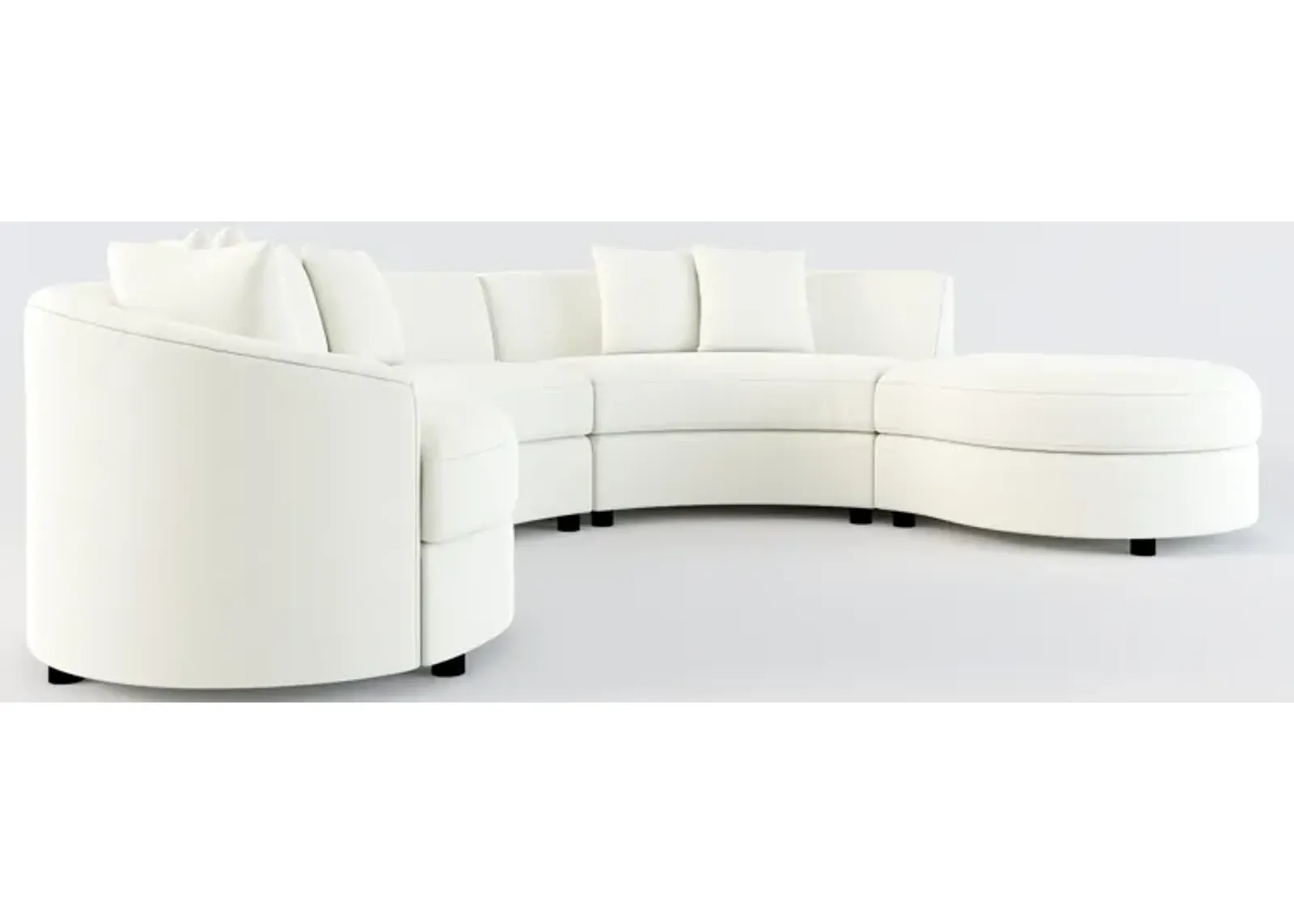 Allegra Foam Comfort 4-Piece Sectional with Right-Facing Chaise - Liv Arctic