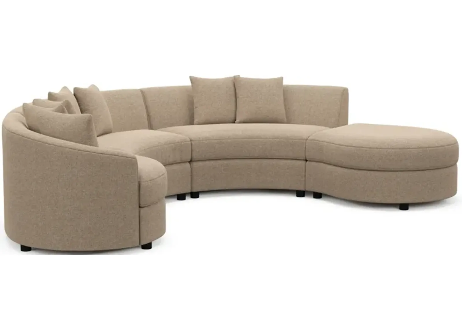 Allegra Foam Comfort 4-Piece Sectional with Right-Facing Chaise - Liv Wicker