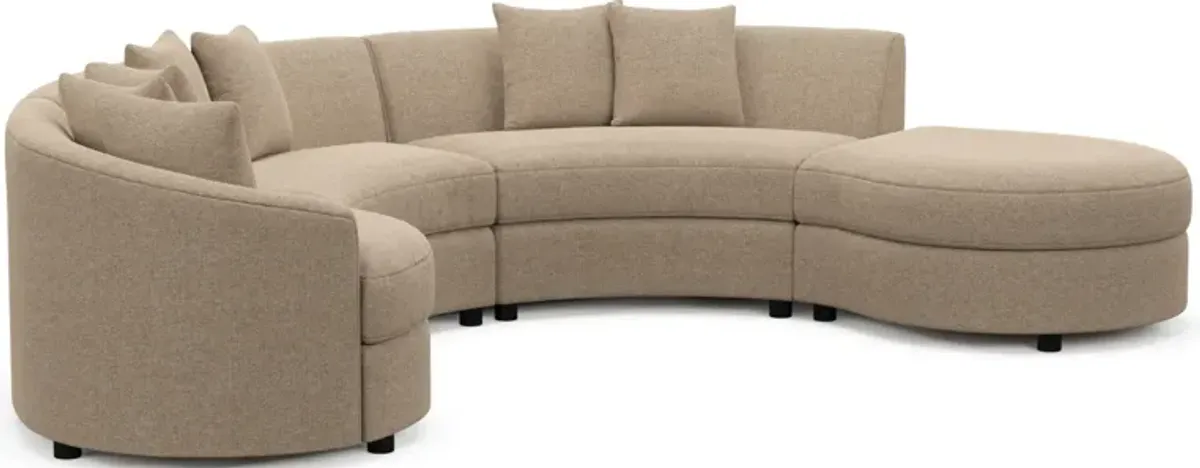 Allegra Foam Comfort 4-Piece Sectional with Right-Facing Chaise - Liv Wicker