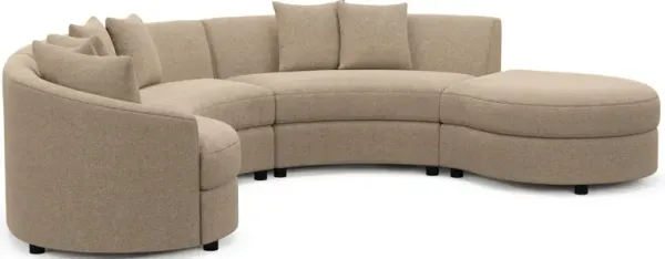 Allegra Foam Comfort 4-Piece Sectional with Right-Facing Chaise - Liv Wicker
