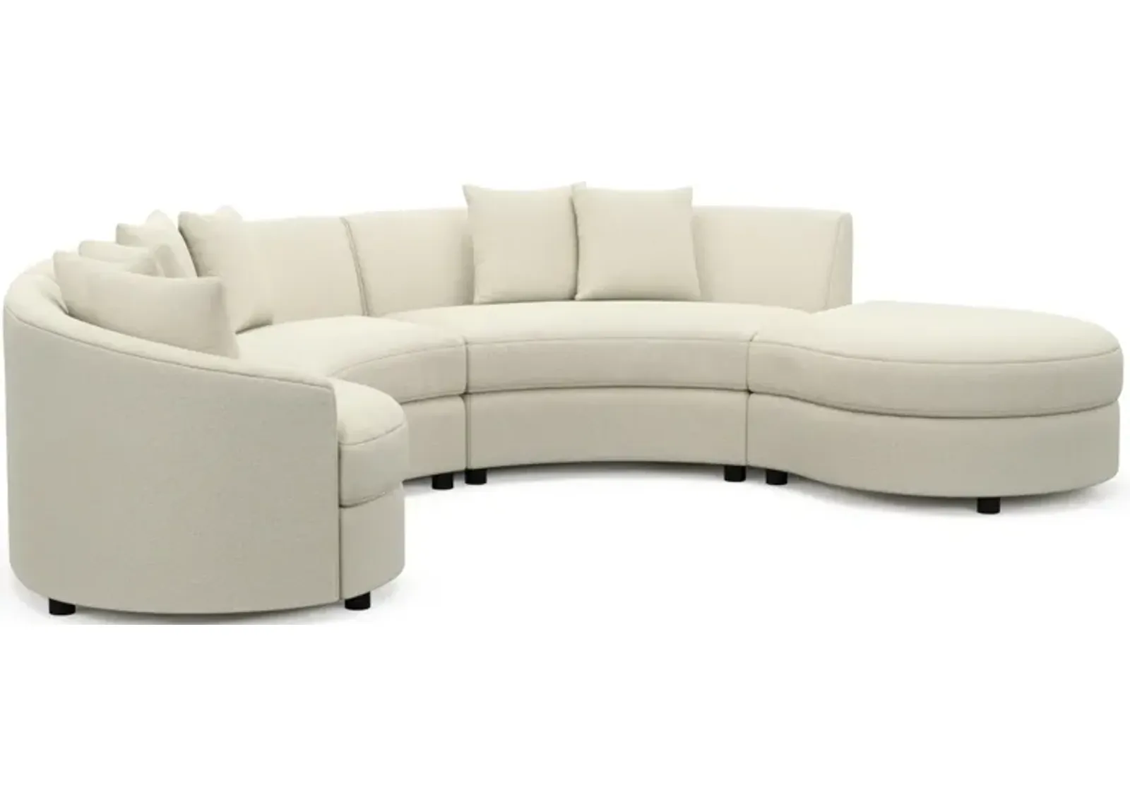 Allegra Foam Comfort 4-Piece Sectional with Right-Facing Chaise - Fincher Ivory