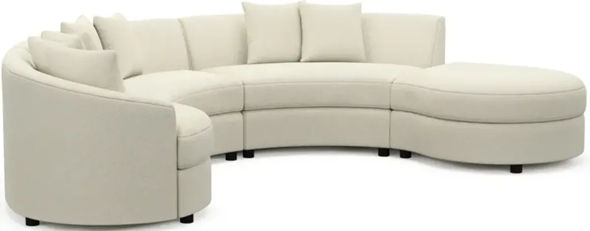 Allegra Foam Comfort 4-Piece Sectional with Right-Facing Chaise - Fincher Ivory