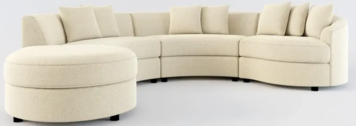 Allegra Foam Comfort 4-Piece Sectional with Left-Facing Chaise - Broderick Sand