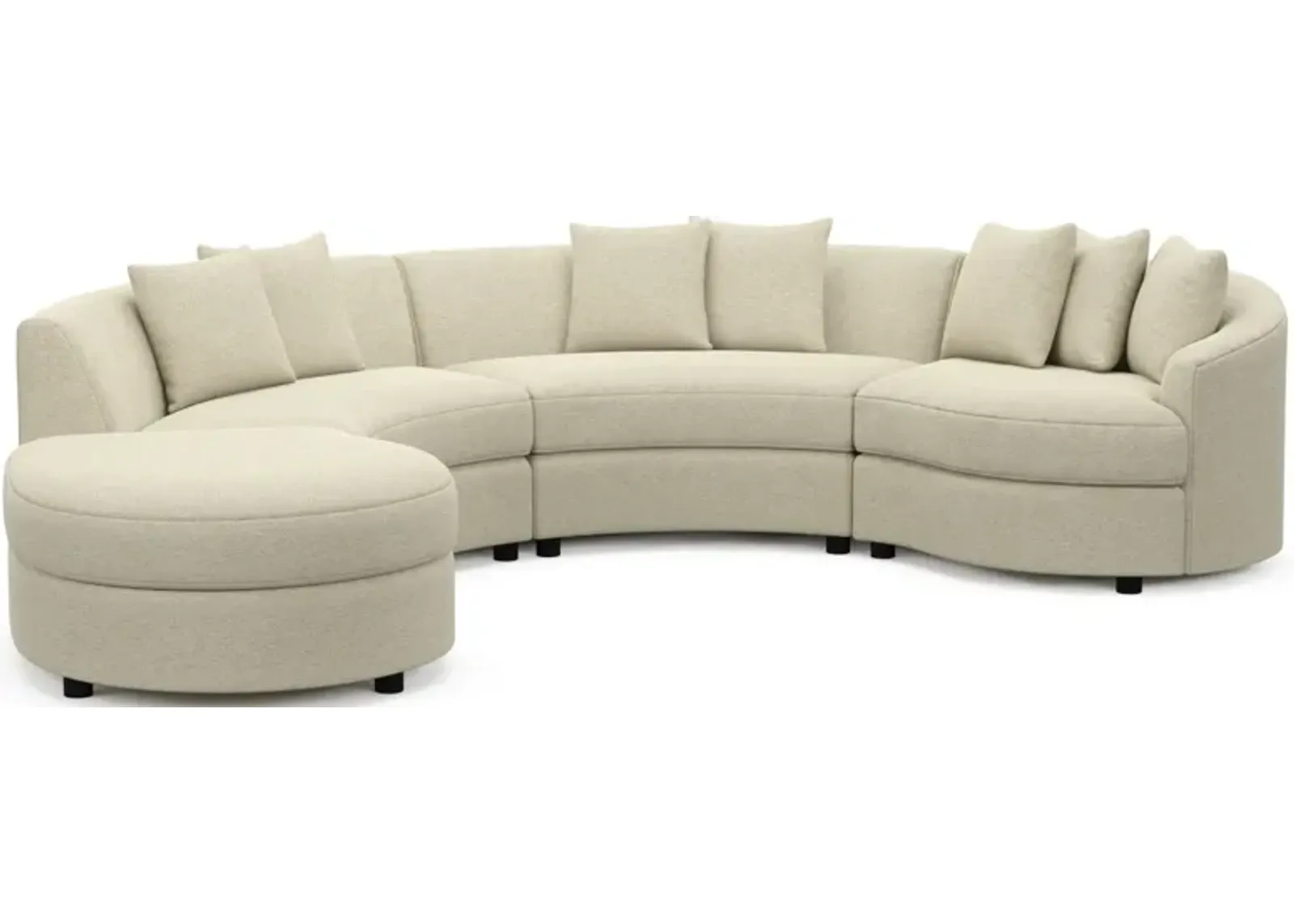 Allegra Foam Comfort 4-Piece Sectional with Left-Facing Chaise - Bridger Shell