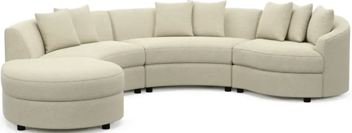 Allegra Foam Comfort 4-Piece Sectional with Left-Facing Chaise - Bridger Shell