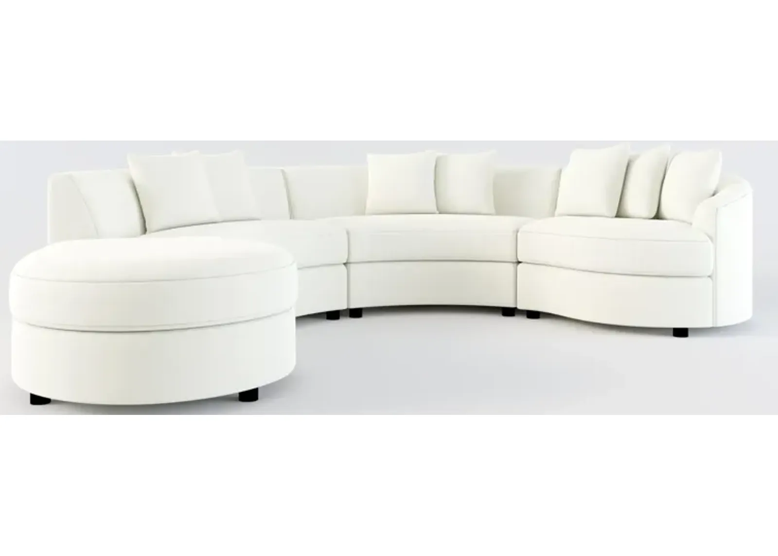 Allegra Foam Comfort 4-Piece Sectional with Left-Facing Chaise - Liv Arctic