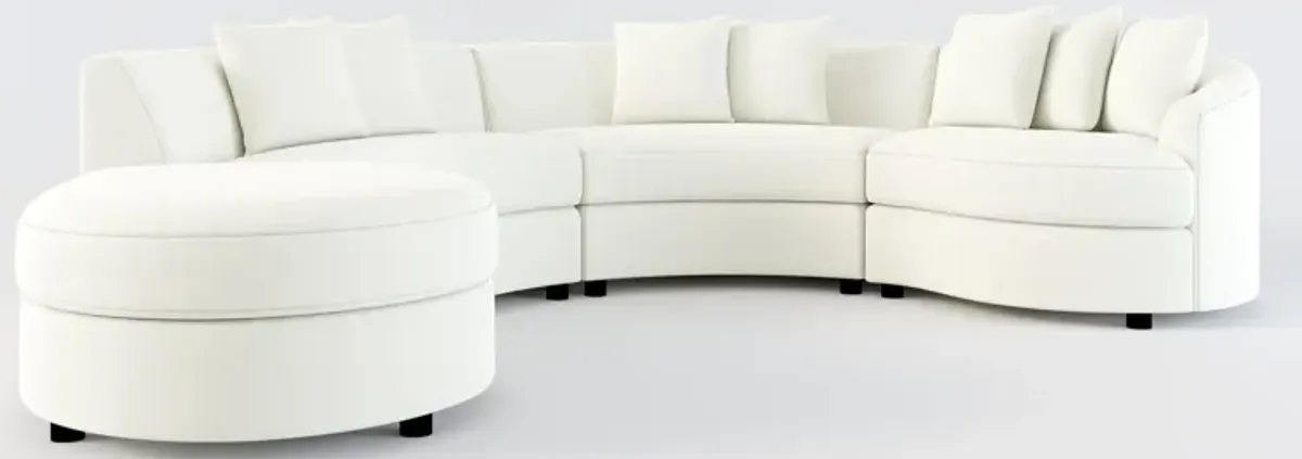 Allegra Foam Comfort 4-Piece Sectional with Left-Facing Chaise - Liv Arctic