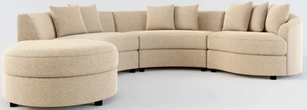 Allegra Foam Comfort 4-Piece Sectional with Left-Facing Chaise - Liv Wicker