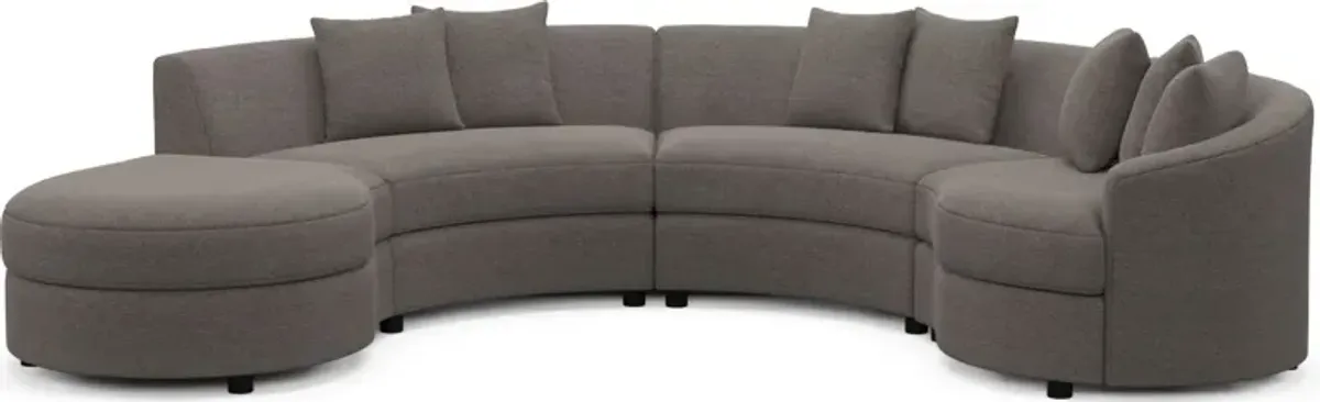 Allegra Foam Comfort 4-Piece Sectional with Left-Facing Chaise - Presidio Steel