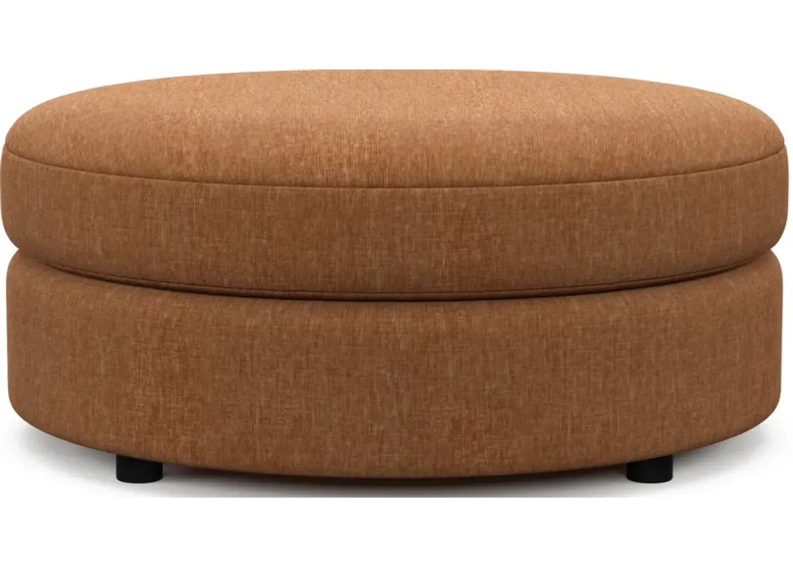 Allegra Foam Comfort Round Ottoman - Contessa Ginger