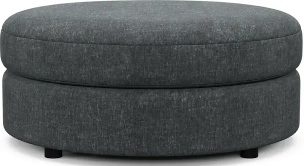 Allegra Foam Comfort Round Ottoman - Contessa Shadow
