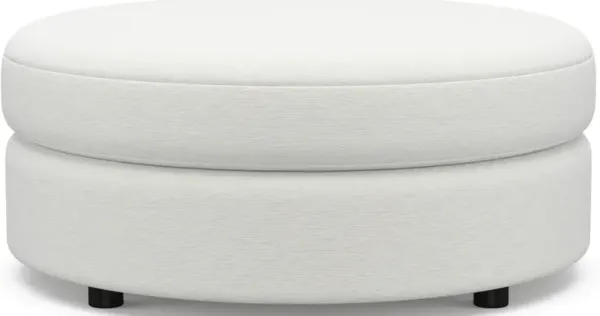 Allegra Foam Comfort Round Ottoman - Contessa Vanilla