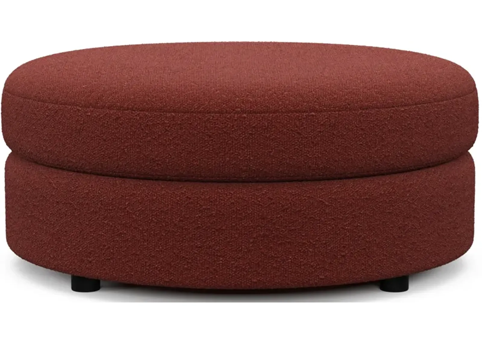 Allegra Foam Comfort Round Ottoman - Bloke Brick