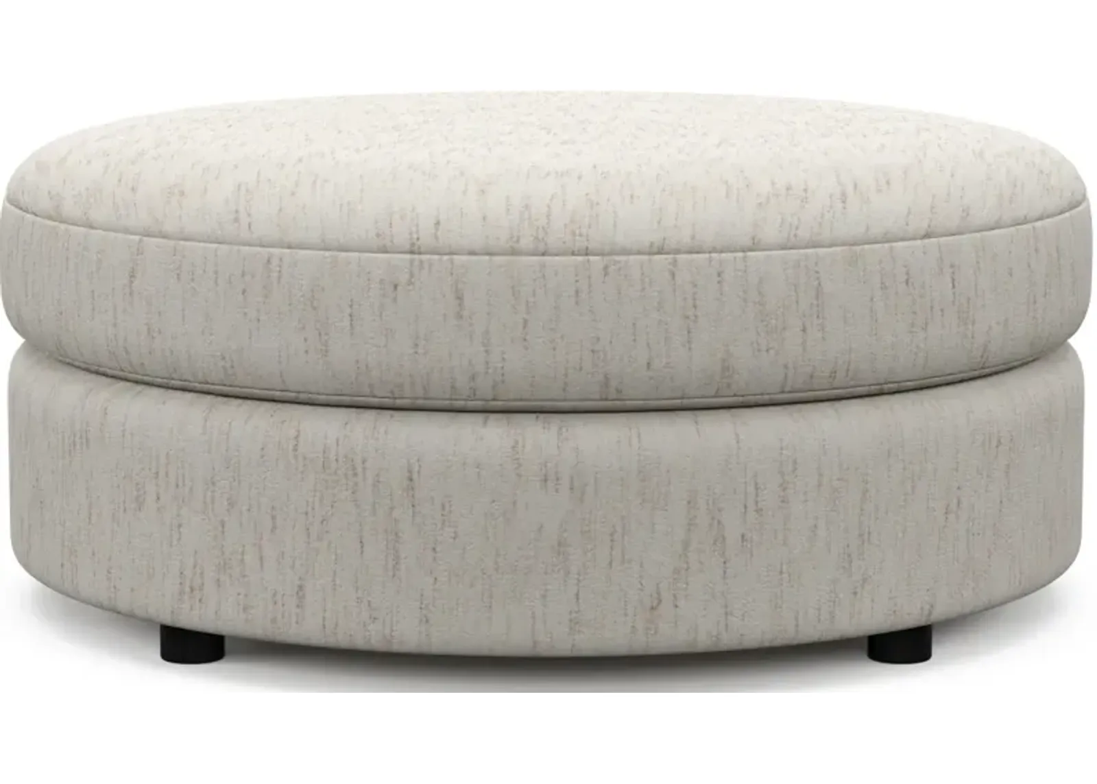 Allegra Foam Comfort Round Ottoman - P.T. Cream