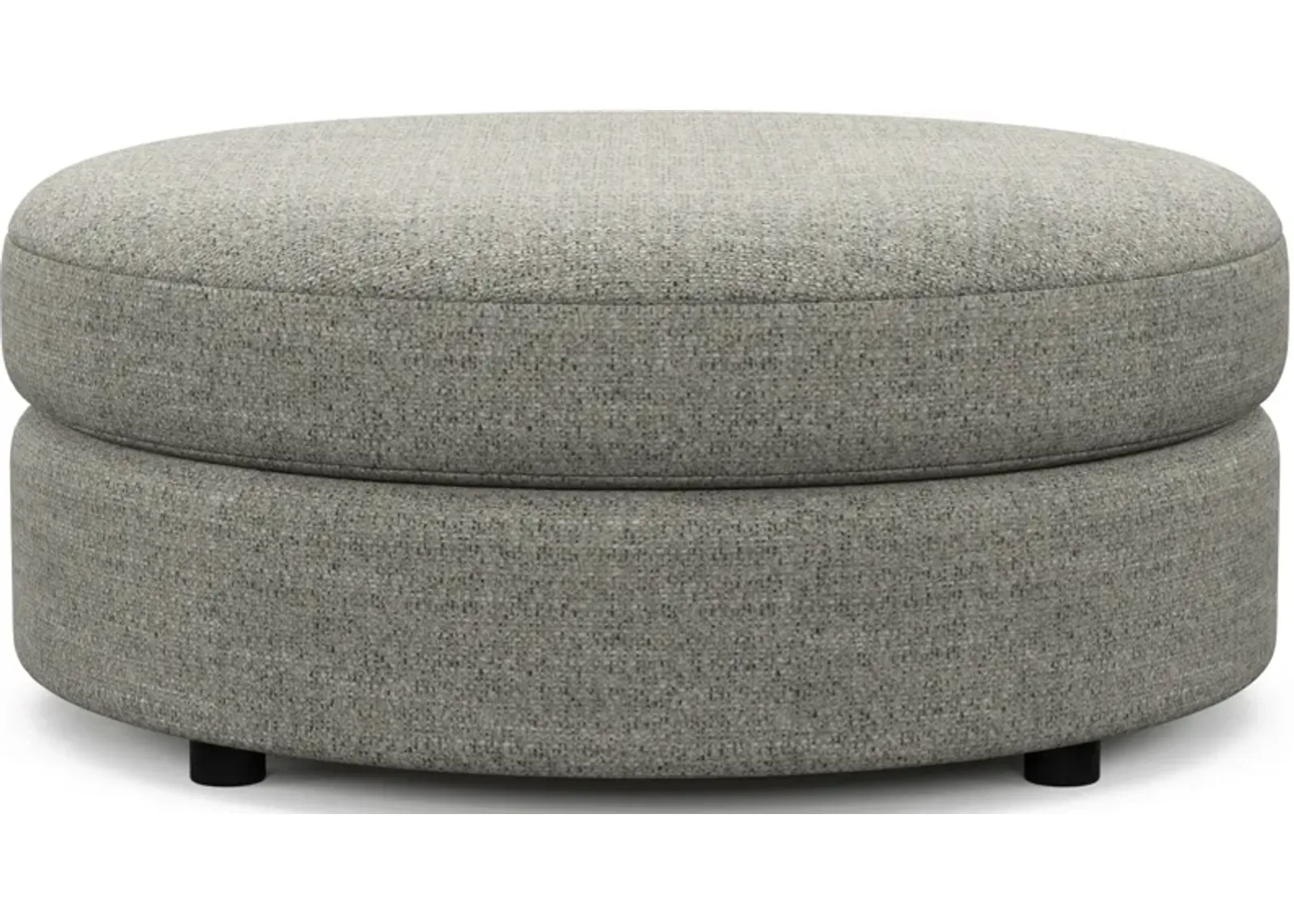 Allegra Foam Comfort Round Ottoman - Pandora Pepper