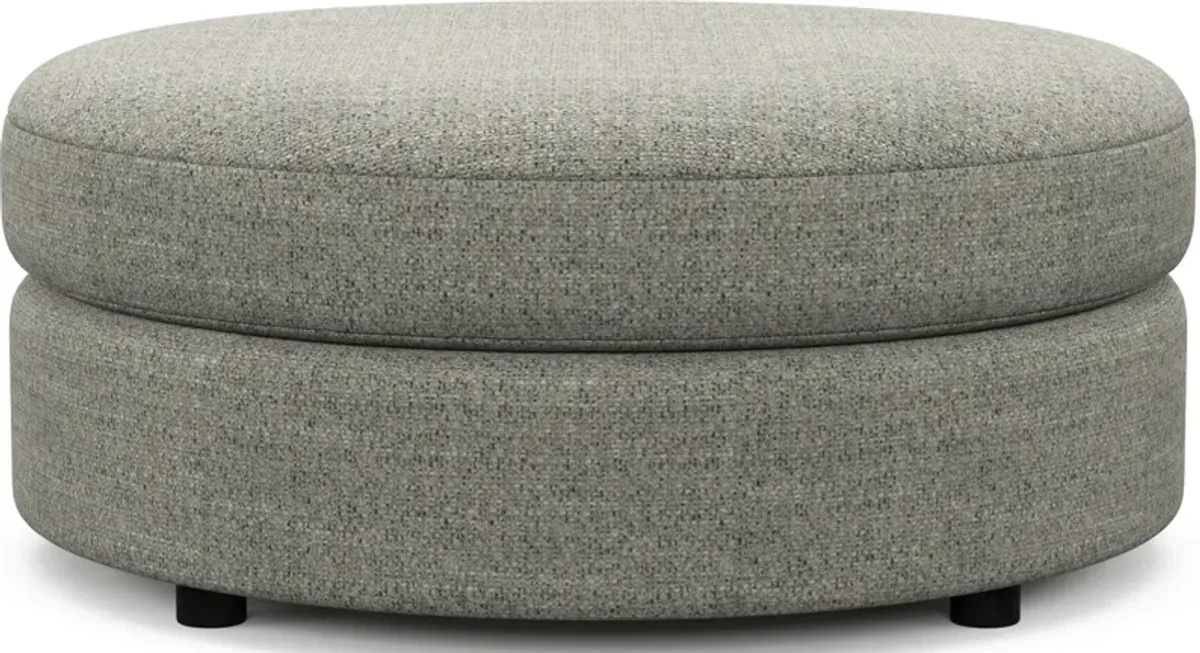 Allegra Foam Comfort Round Ottoman - Pandora Pepper