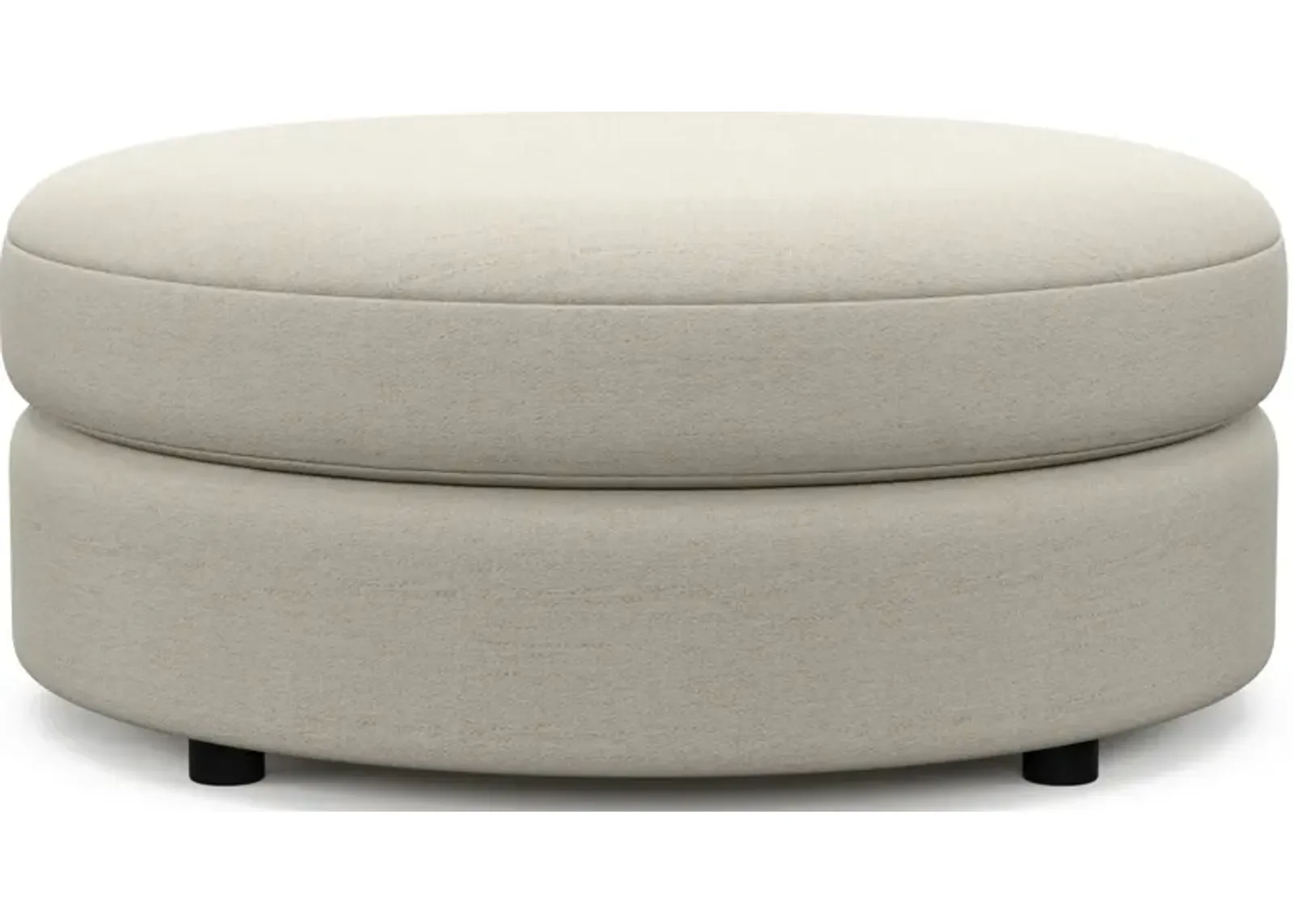 Allegra Foam Comfort Round Ottoman - Curious Pearl