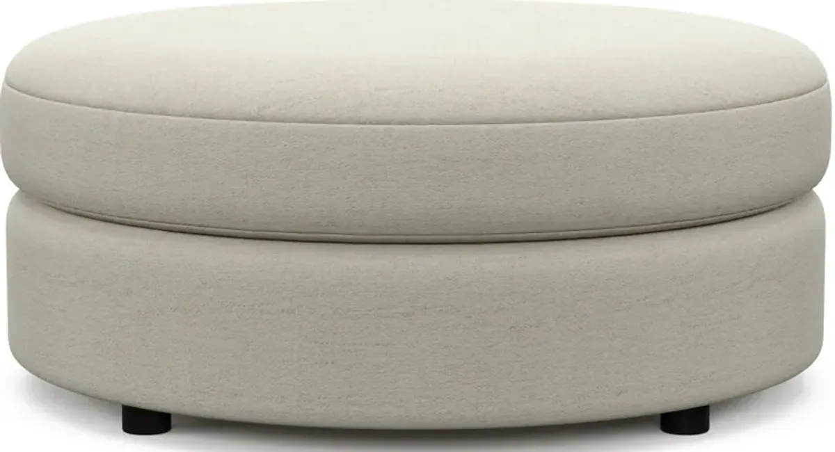 Allegra Foam Comfort Round Ottoman - Curious Pearl