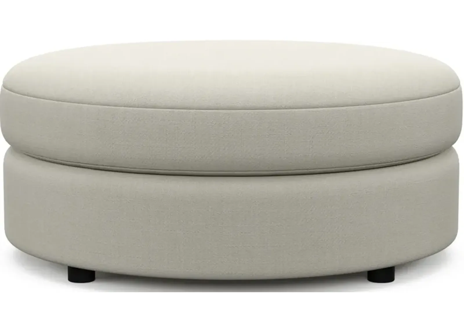 Allegra Foam Comfort Round Ottoman - Anders Ivory