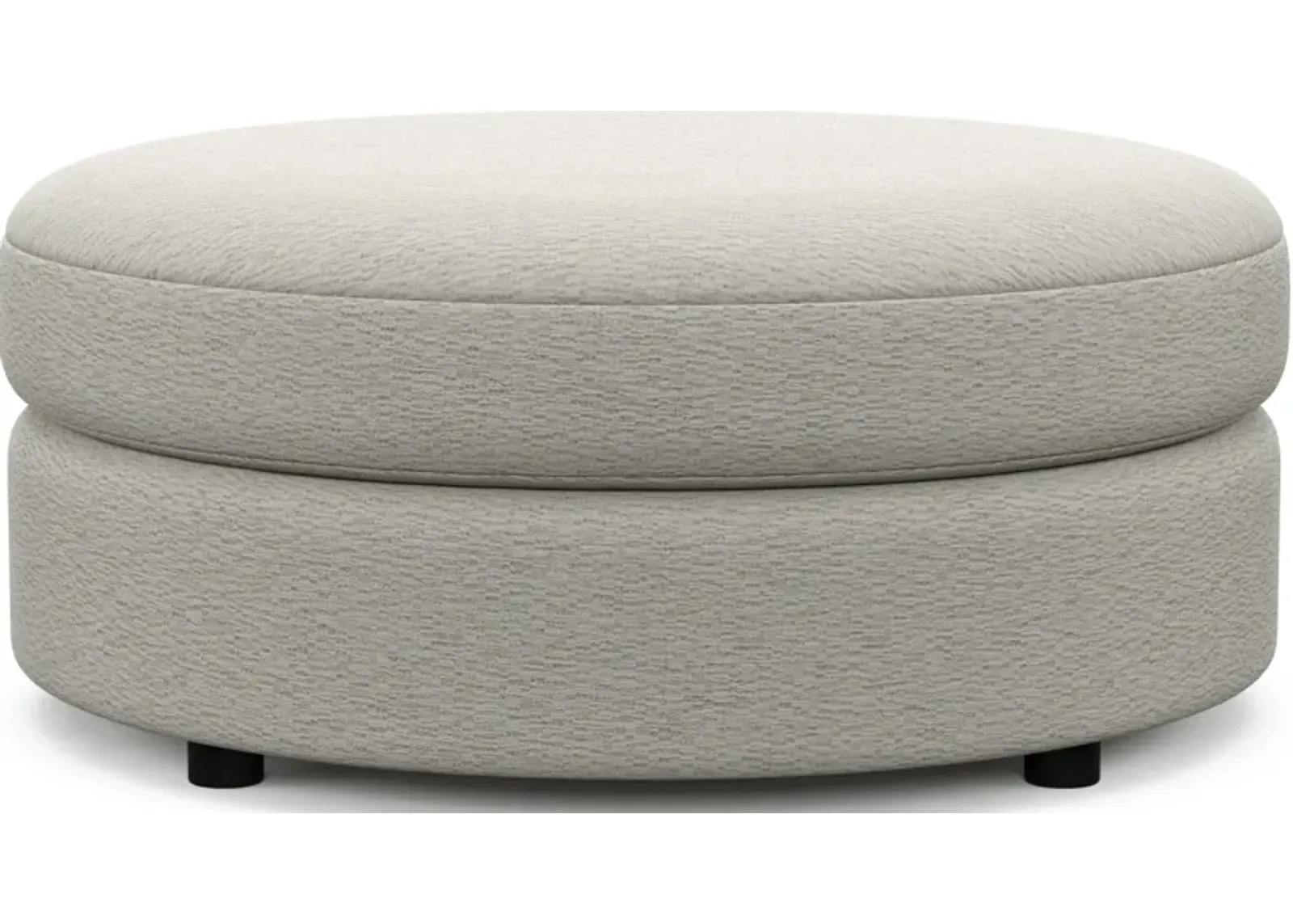 Allegra Foam Comfort Round Ottoman - Everton Grey