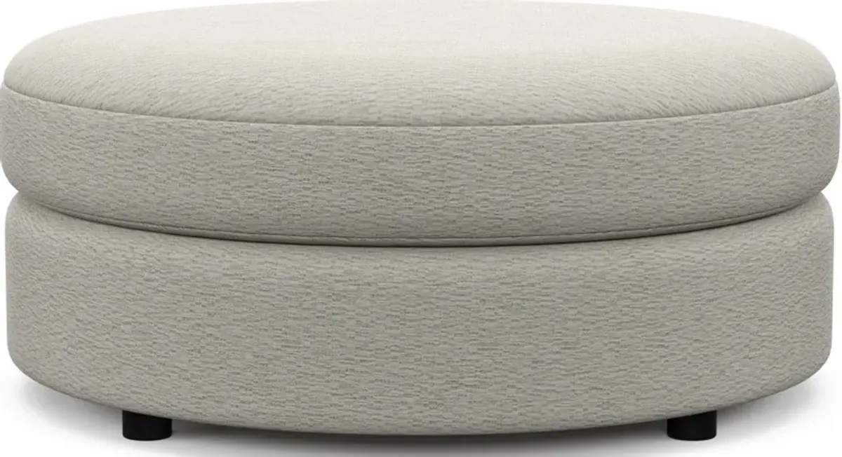 Allegra Foam Comfort Round Ottoman - Everton Grey