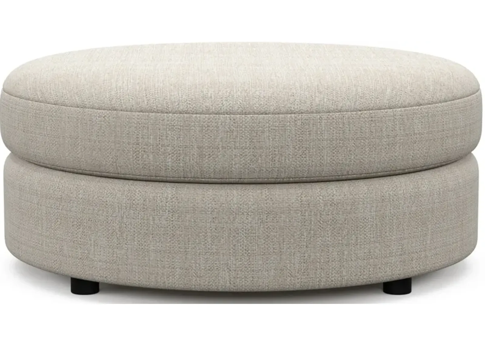 Allegra Foam Comfort Round Ottoman - Mason Porcelain