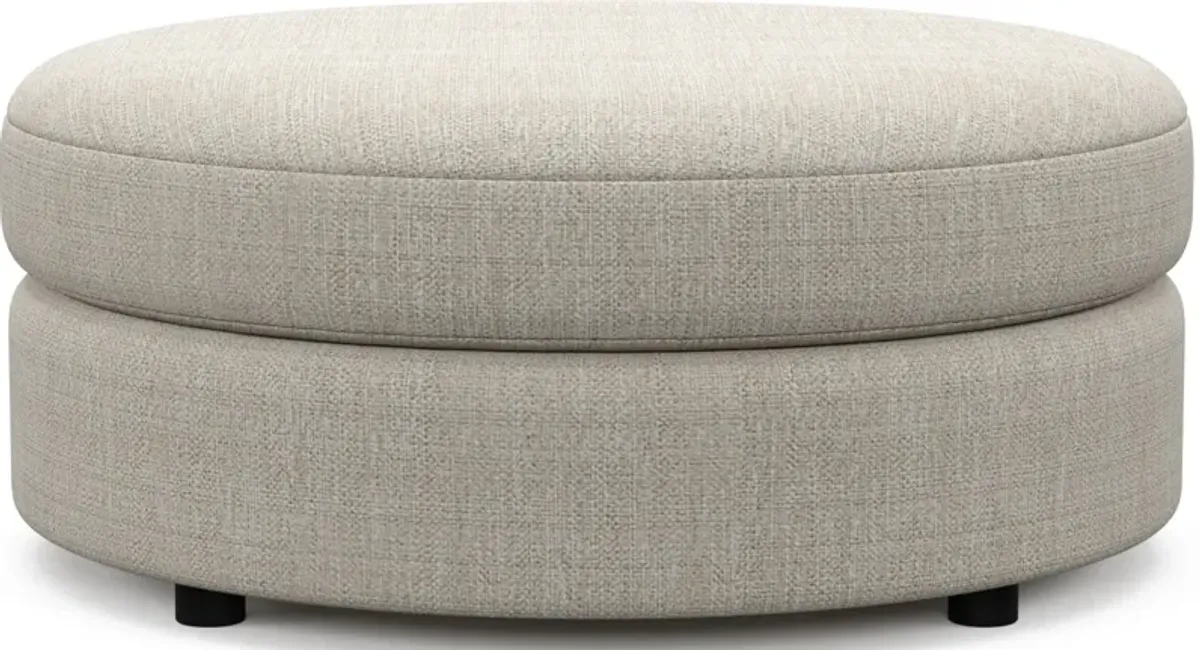 Allegra Foam Comfort Round Ottoman - Mason Porcelain