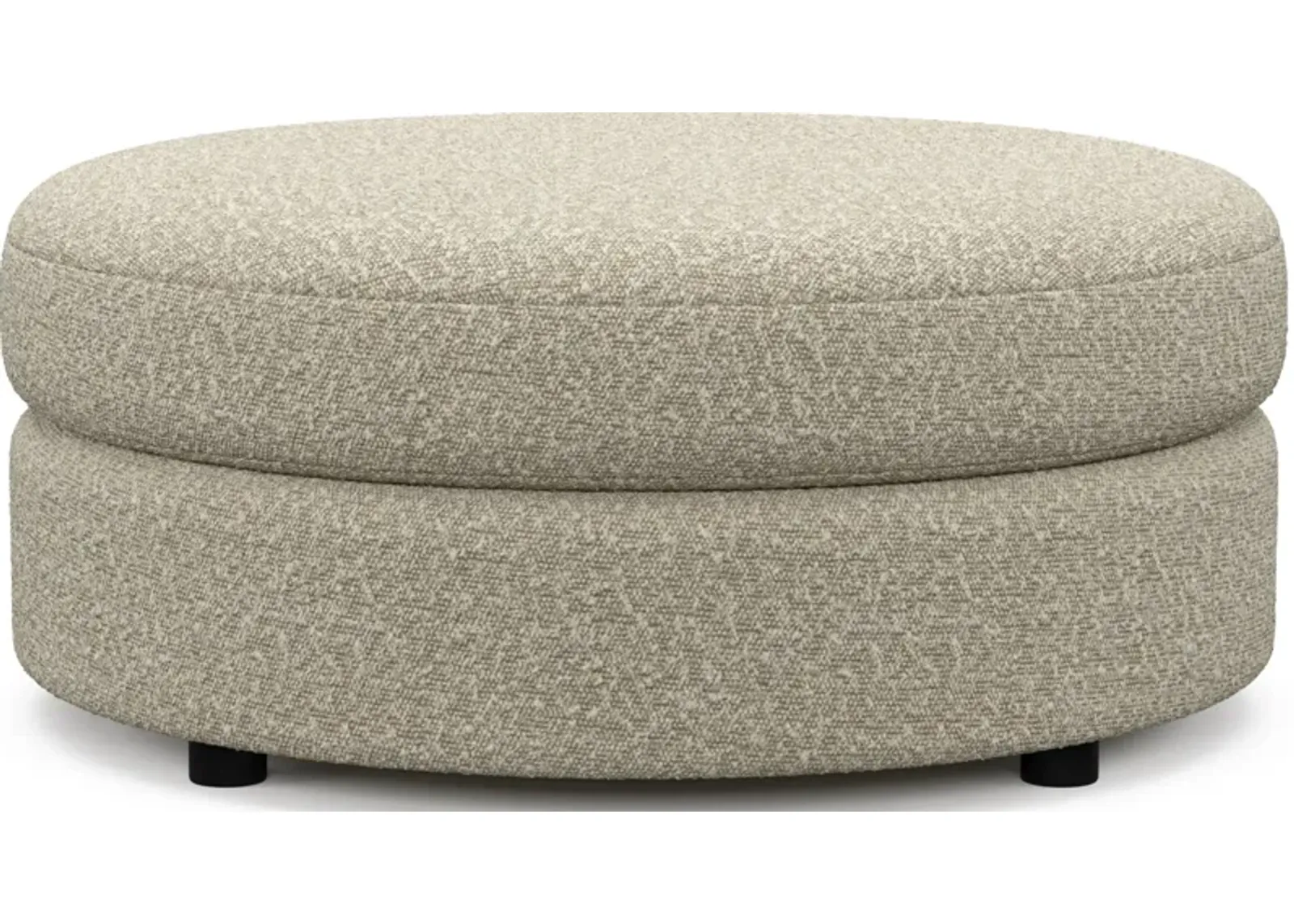 Allegra Foam Comfort Round Ottoman - Bloke Cotton