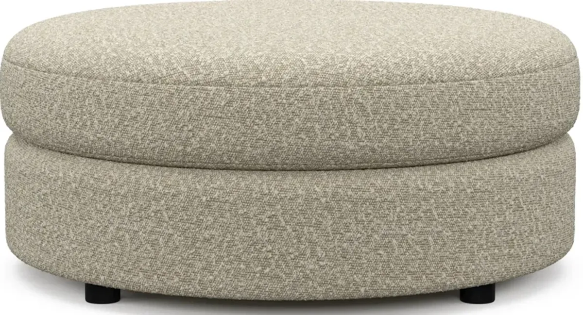 Allegra Foam Comfort Round Ottoman - Bloke Cotton