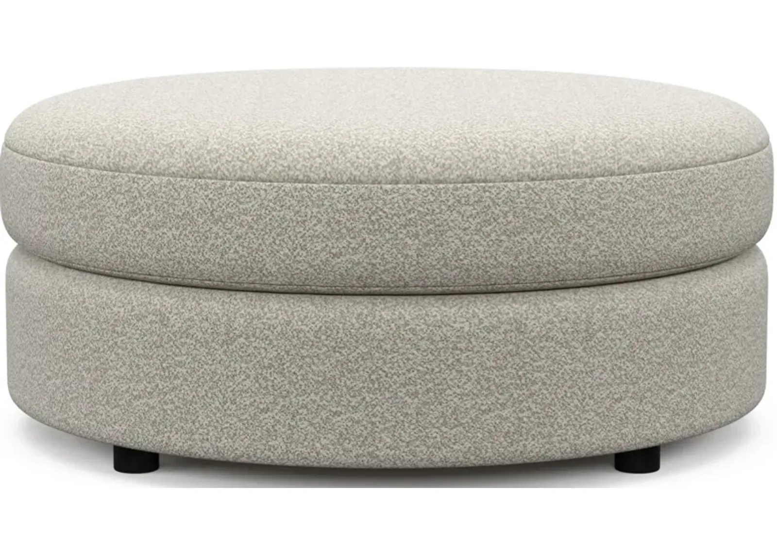 Allegra Foam Comfort Round Ottoman - Muse Stone