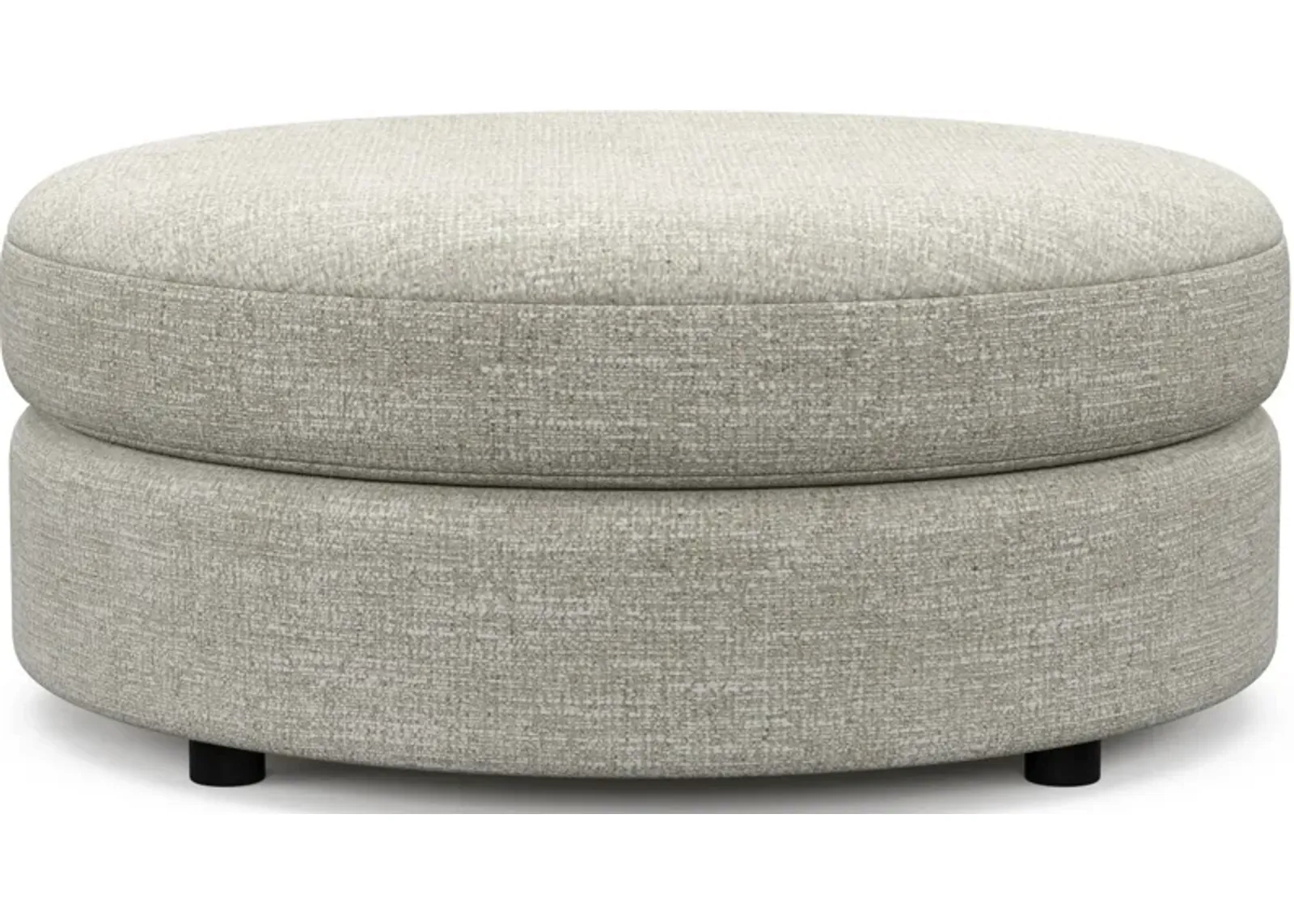 Allegra Foam Comfort Round Ottoman - M Ivory