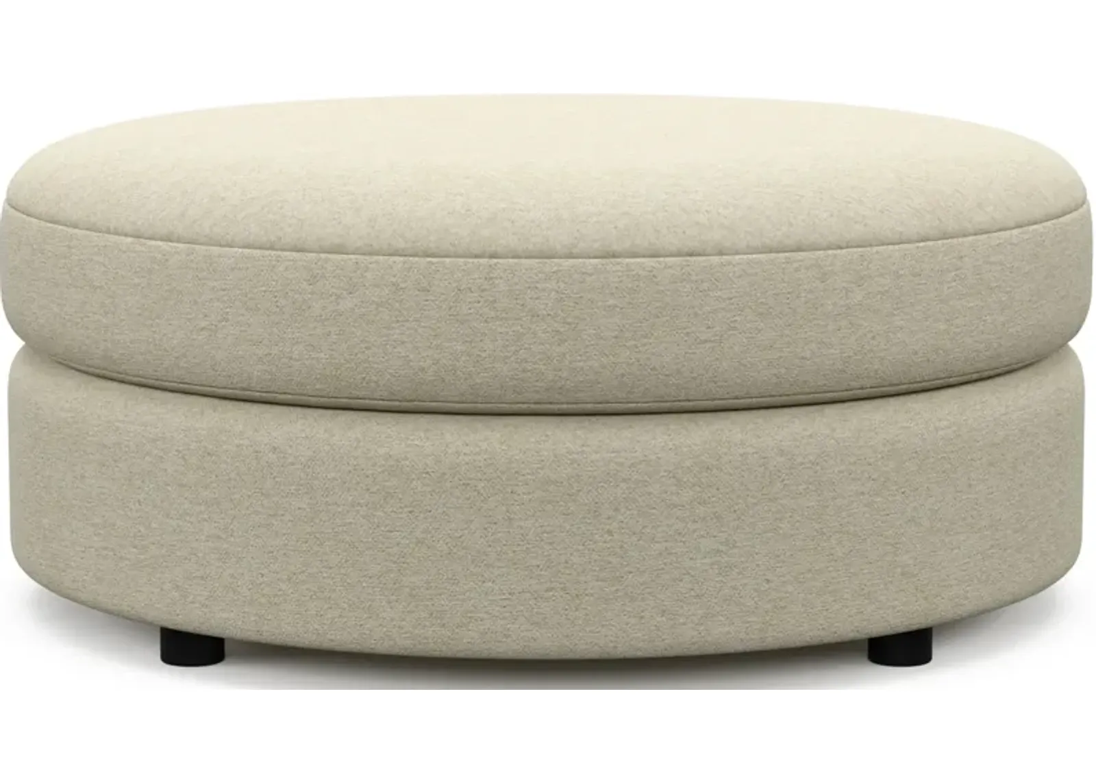 Allegra Foam Comfort Round Ottoman - Bridger Shell