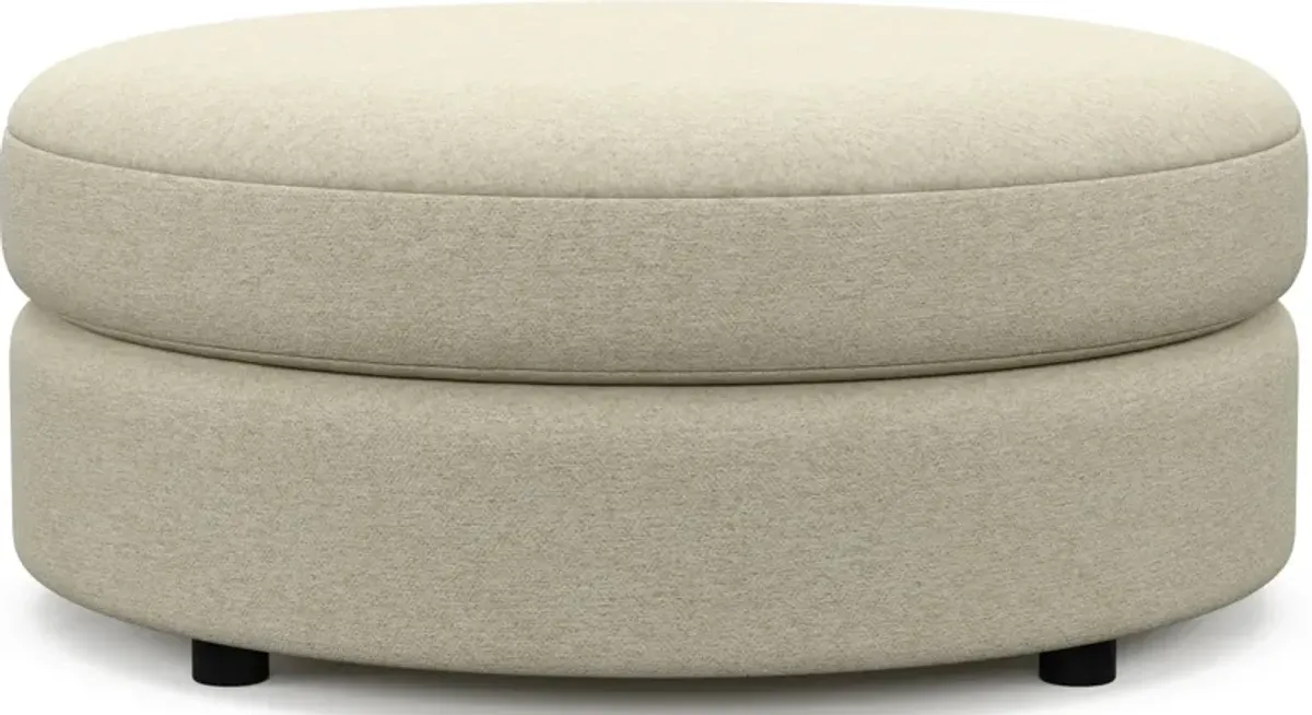 Allegra Foam Comfort Round Ottoman - Bridger Shell