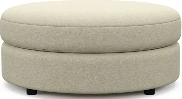 Allegra Foam Comfort Round Ottoman - Bridger Shell