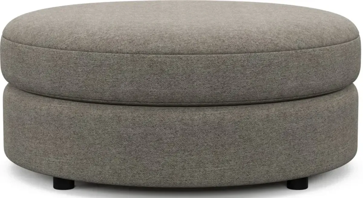 Allegra Foam Comfort Round Ottoman - Bridger Metal