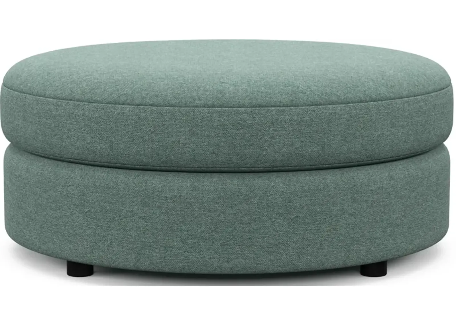 Allegra Foam Comfort Round Ottoman - Bridger Jade