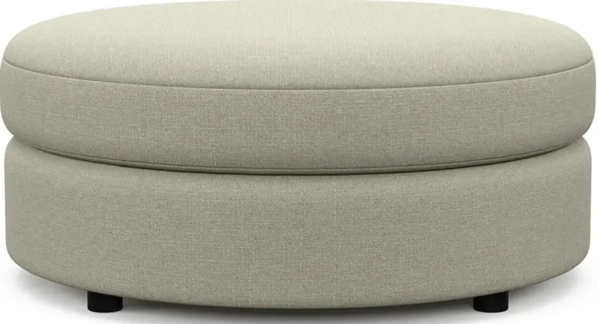 Allegra Foam Comfort Round Ottoman - Liv Dove