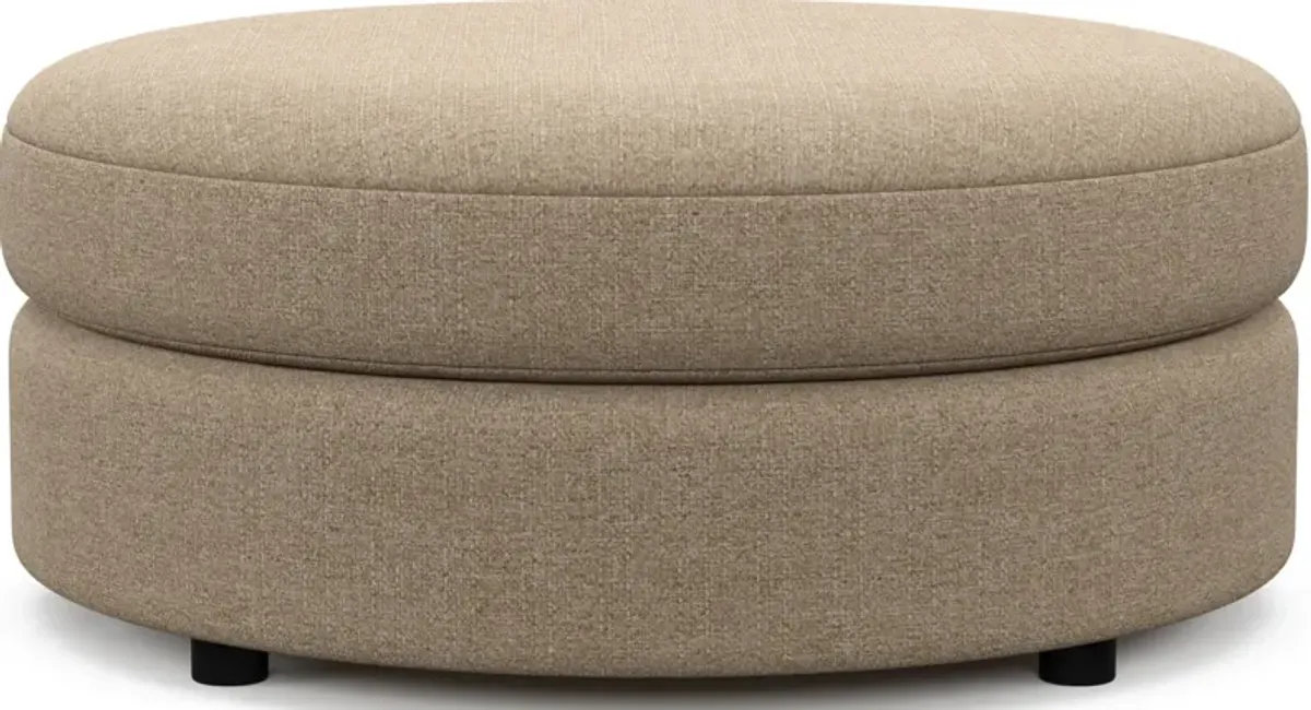 Allegra Foam Comfort Round Ottoman - Liv Wicker